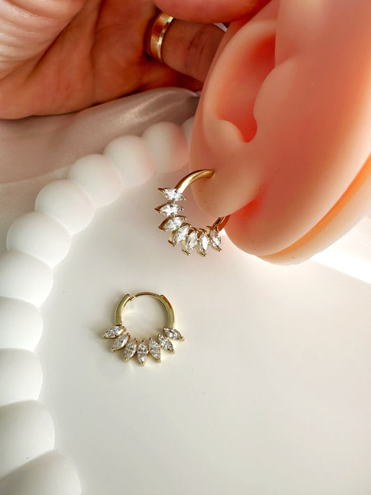 Funkelband Ohrring 14 K