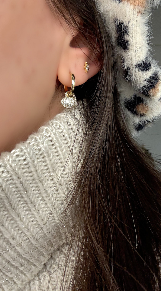 Herz Charm Ohrring