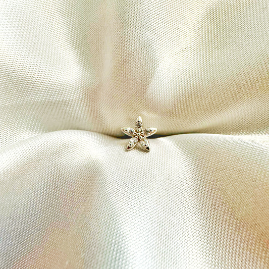 Blume Piercing Silber