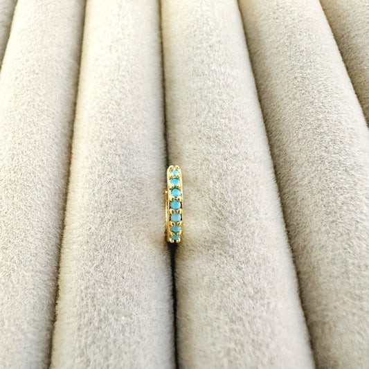 Blau Perlen Rund Piercing