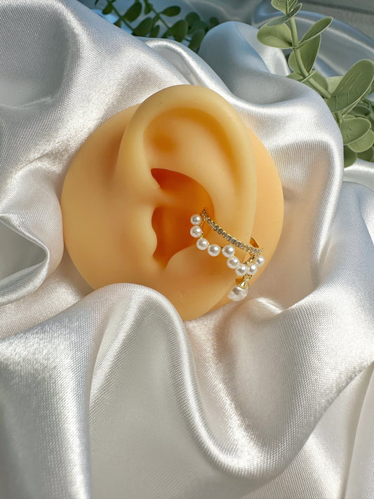 Perle mit Stein Earcuff