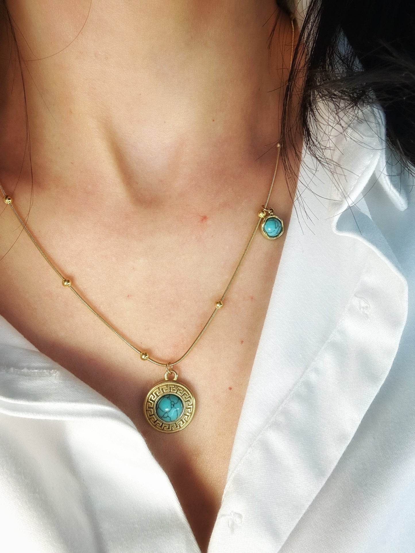 Blau Auge Halskette