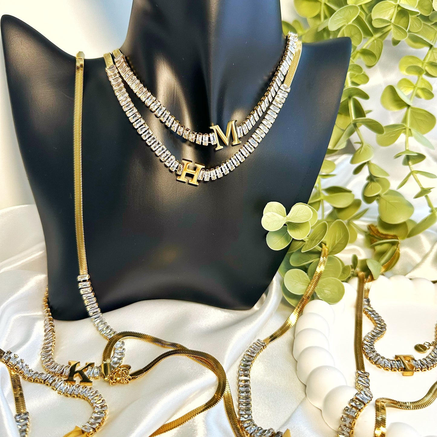 Baguette Buchstabe Halskette