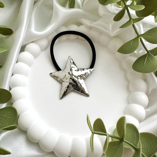 Star Haargummi Silber